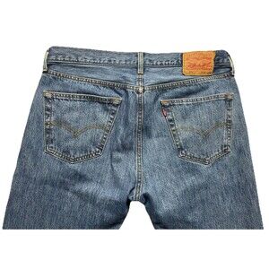 Levi’s 501 Jeans Mens 34x32 Straight Leg Button Fly Classic Denim American 35x30